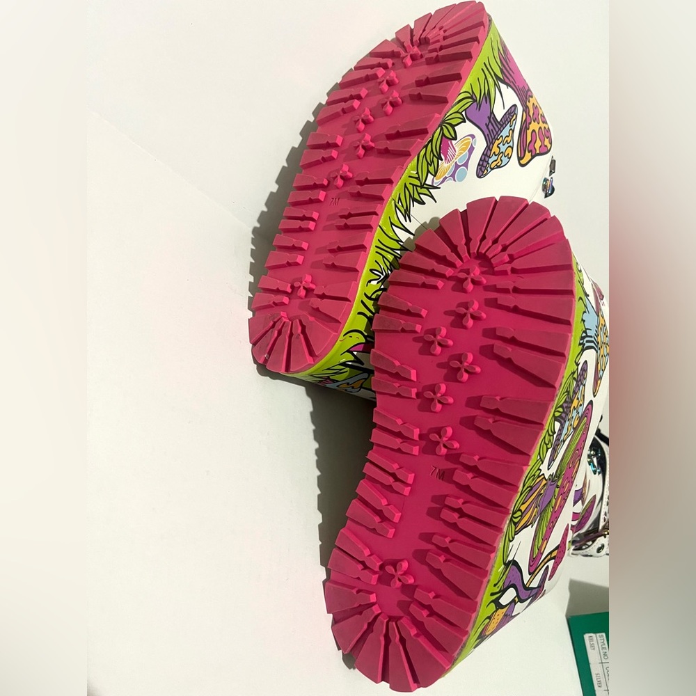 Dollskill Psychedelic Fairytale Women's Double Stack Platform Boots - Picture 5 of 8
